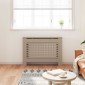 vidaXL Κάλυμμα Καλοριφέρ 112 x 19 x 81 εκ. από MDF