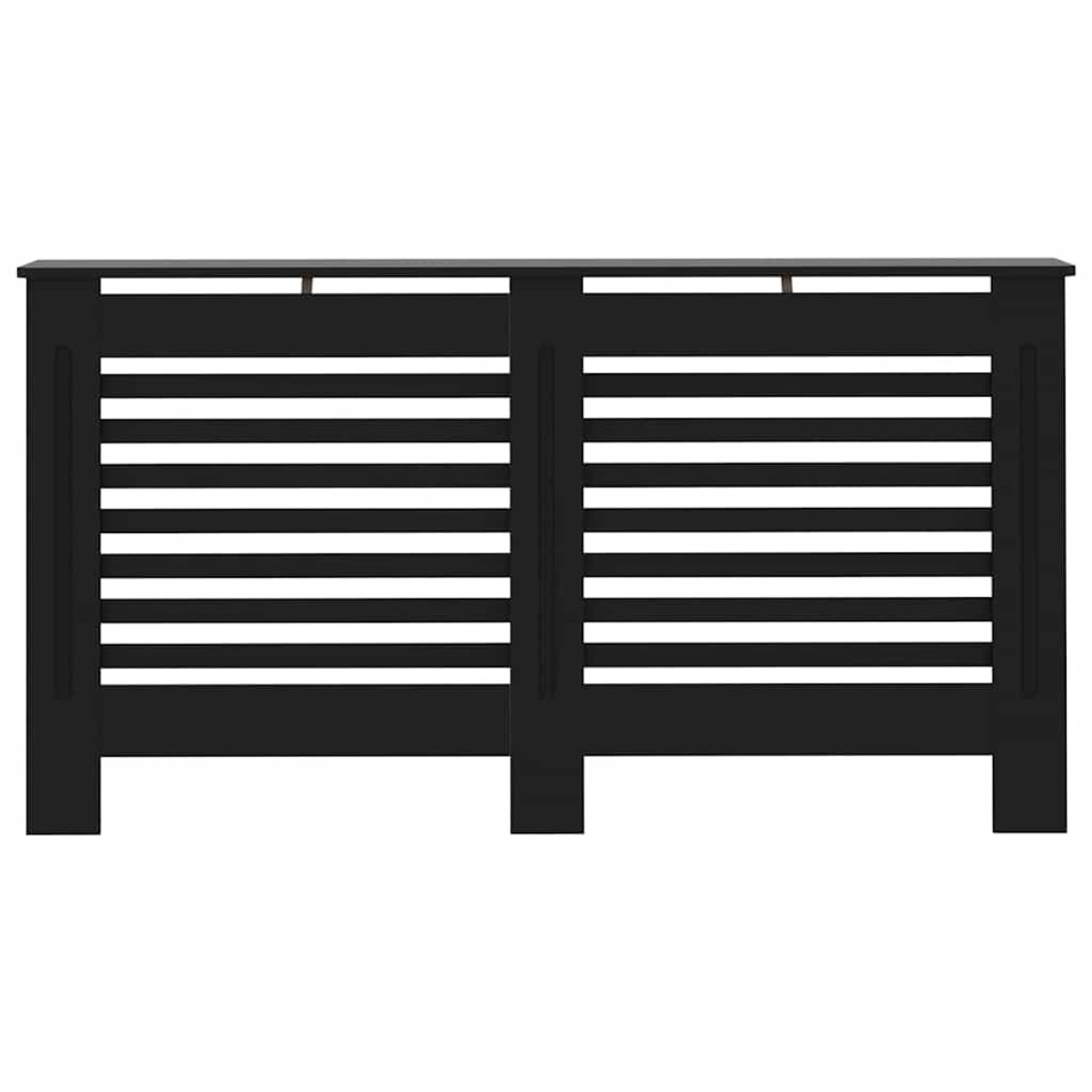 vidaXL Κάλυμμα Καλοριφέρ Μαύρο 152 x 19 x 81 εκ. από MDF
