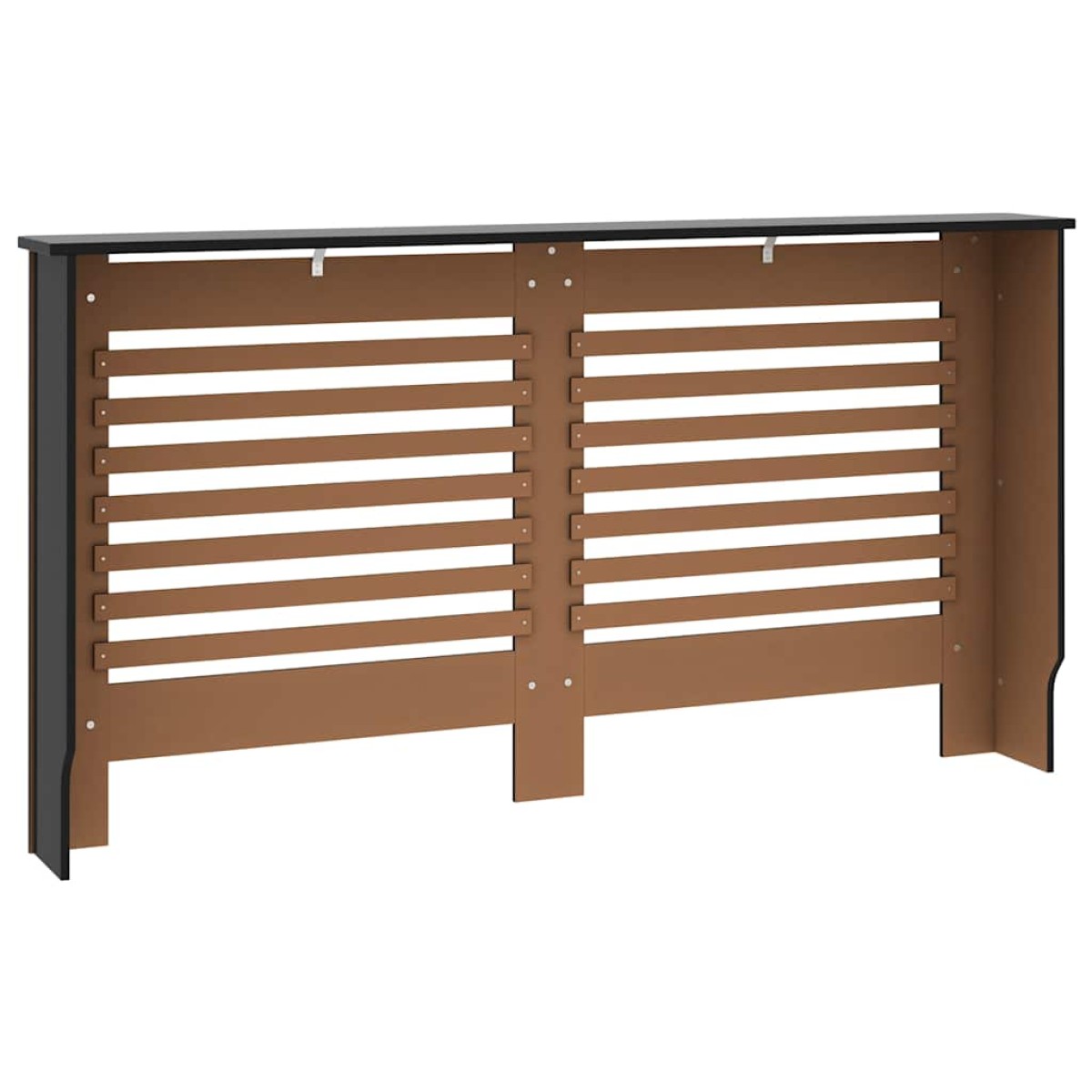 vidaXL Κάλυμμα Καλοριφέρ Μαύρο 152 x 19 x 81 εκ. από MDF