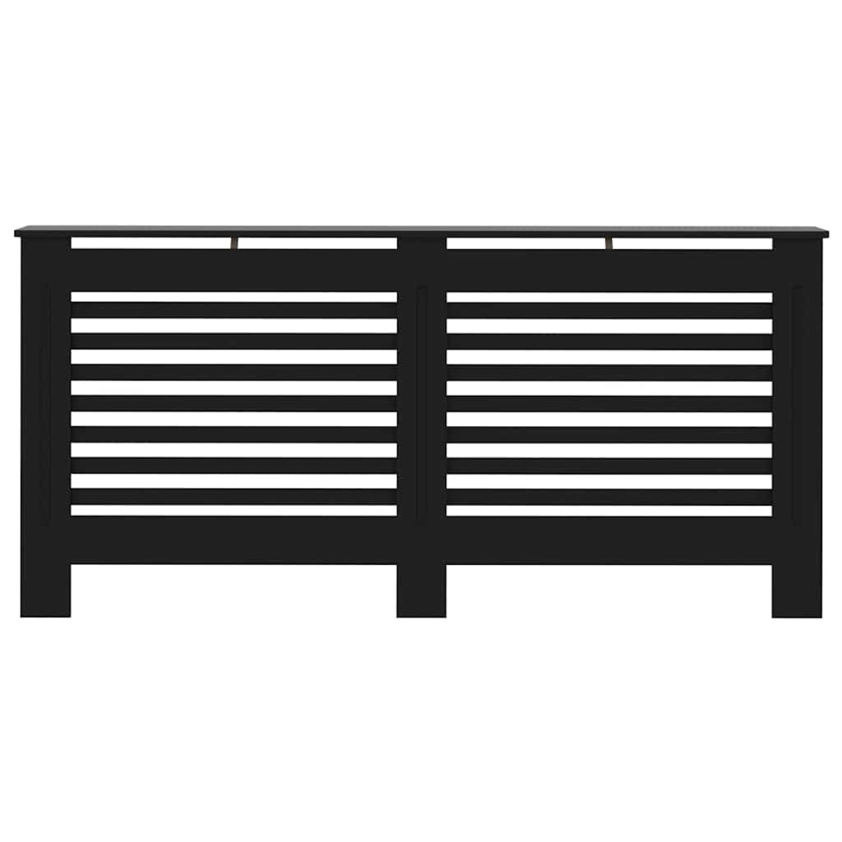 vidaXL Κάλυμμα Καλοριφέρ Μαύρο 172 x 19 x 81 εκ. από MDF