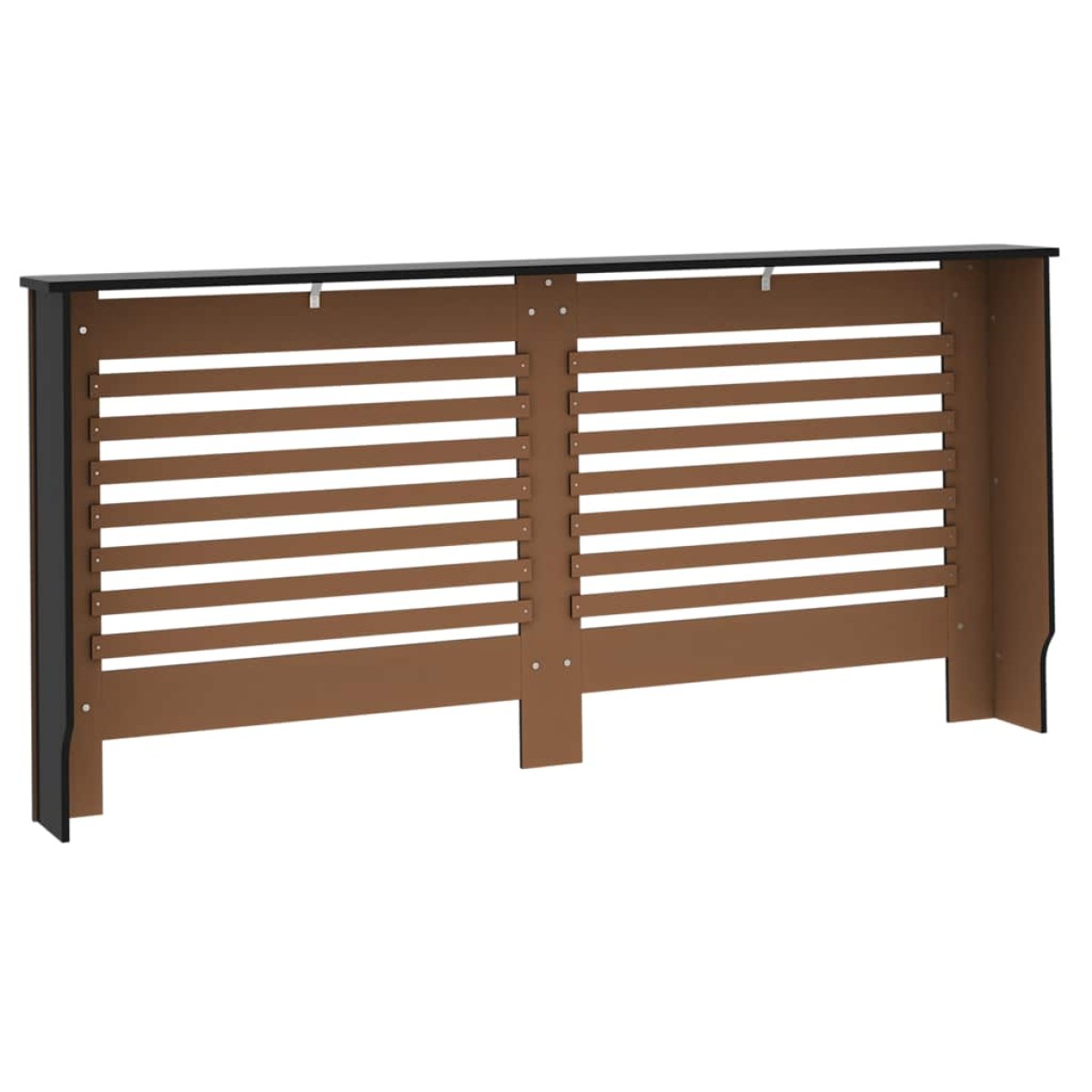 vidaXL Κάλυμμα Καλοριφέρ Μαύρο 172 x 19 x 81 εκ. από MDF