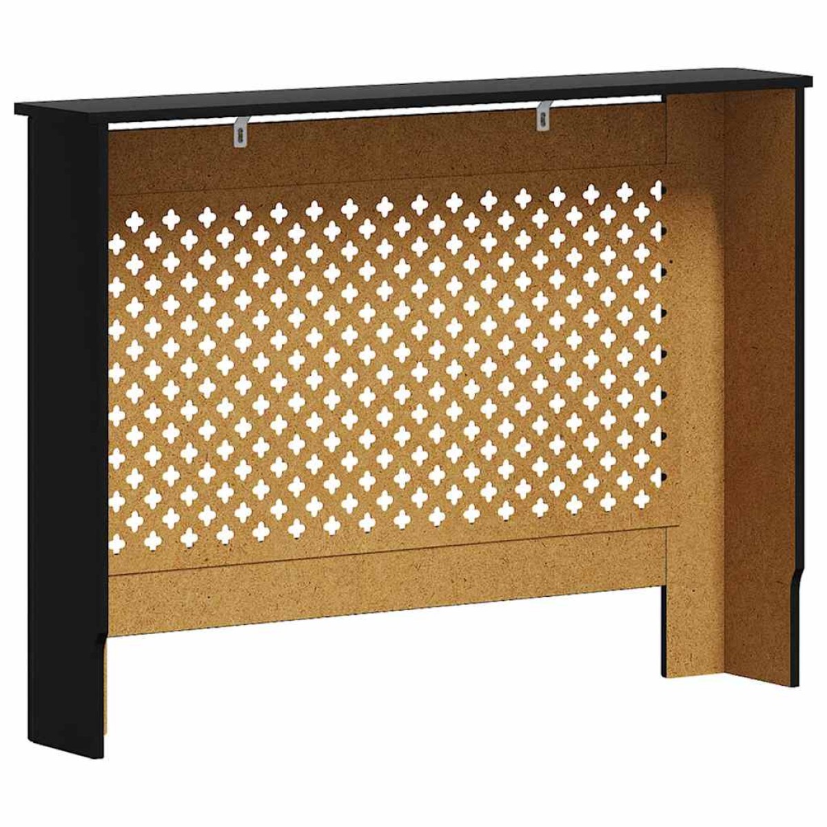 vidaXL Κάλυμμα Καλοριφέρ Μαύρο 112 x 19 x 81 εκ. από MDF