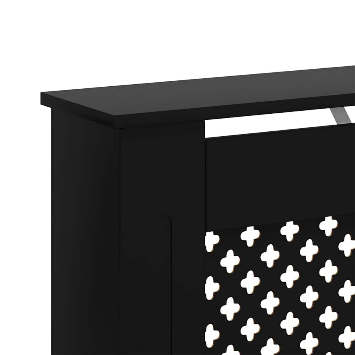 vidaXL Κάλυμμα Καλοριφέρ Μαύρο 112 x 19 x 81 εκ. από MDF