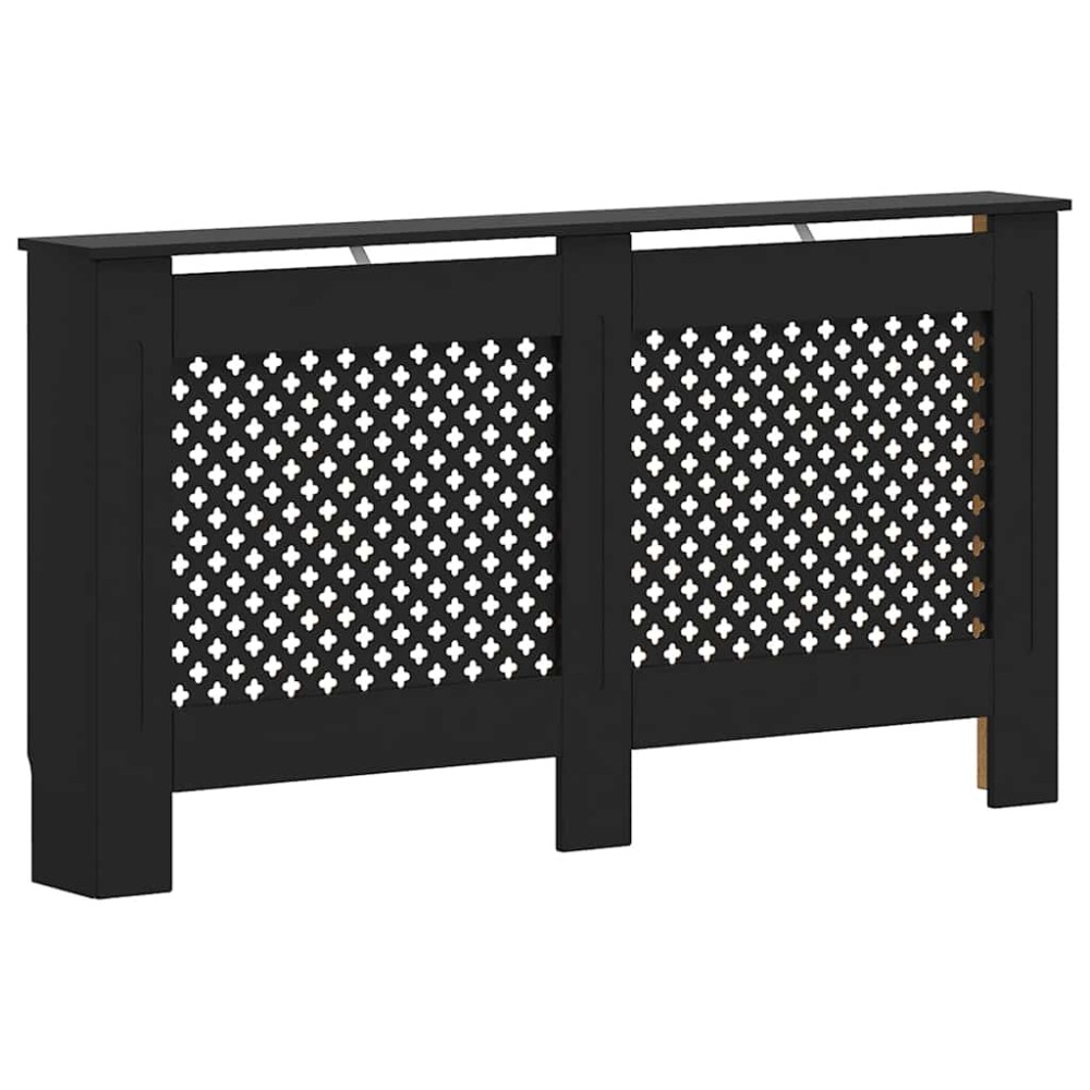 vidaXL Κάλυμμα Καλοριφέρ Μαύρο 152 x 19 x 81,5 εκ. από MDF