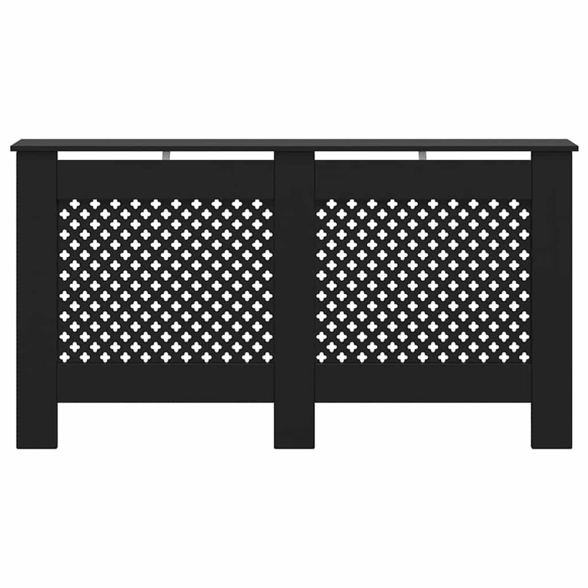 vidaXL Κάλυμμα Καλοριφέρ Μαύρο 152 x 19 x 81 εκ. από MDF