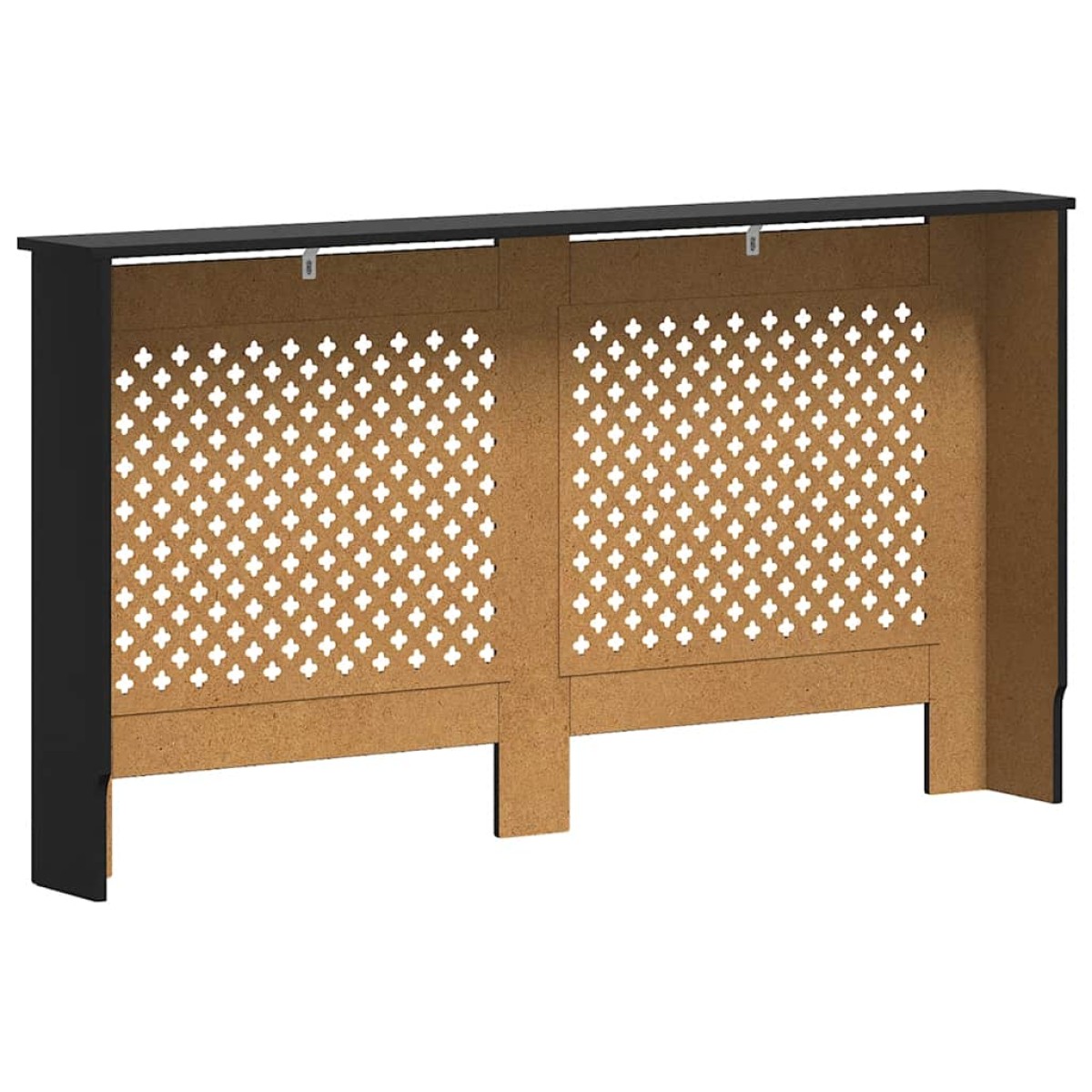 vidaXL Κάλυμμα Καλοριφέρ Μαύρο 152 x 19 x 81 εκ. από MDF