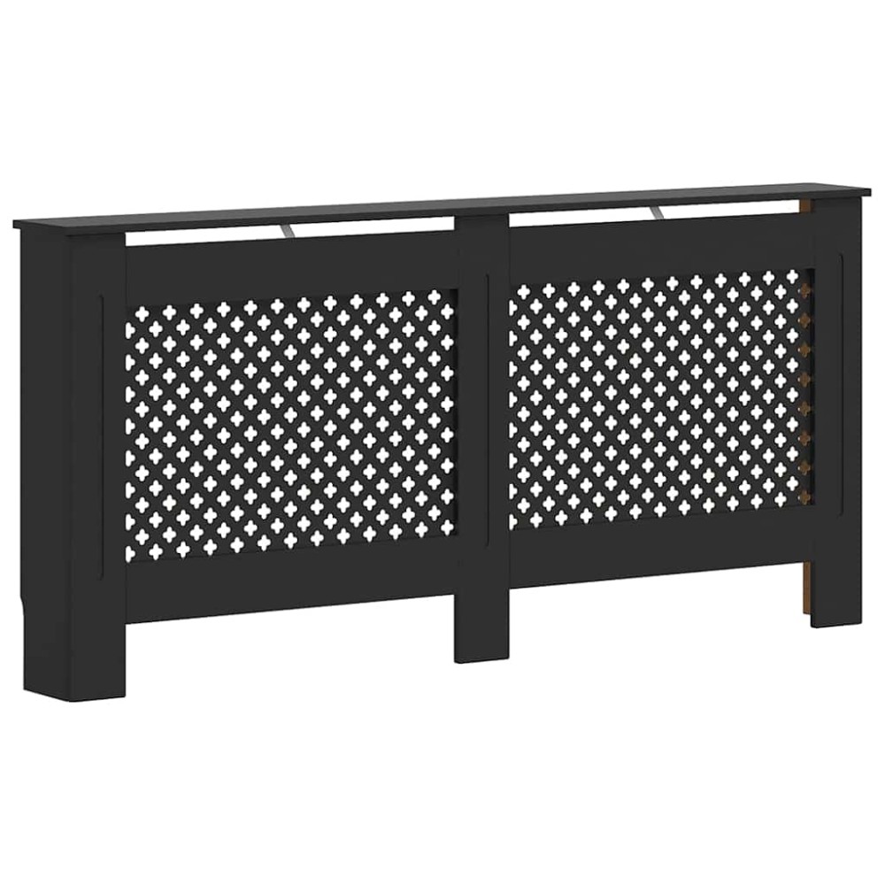 vidaXL Κάλυμμα Καλοριφέρ Μαύρο 172 x 19 x 81,5 εκ. από MDF