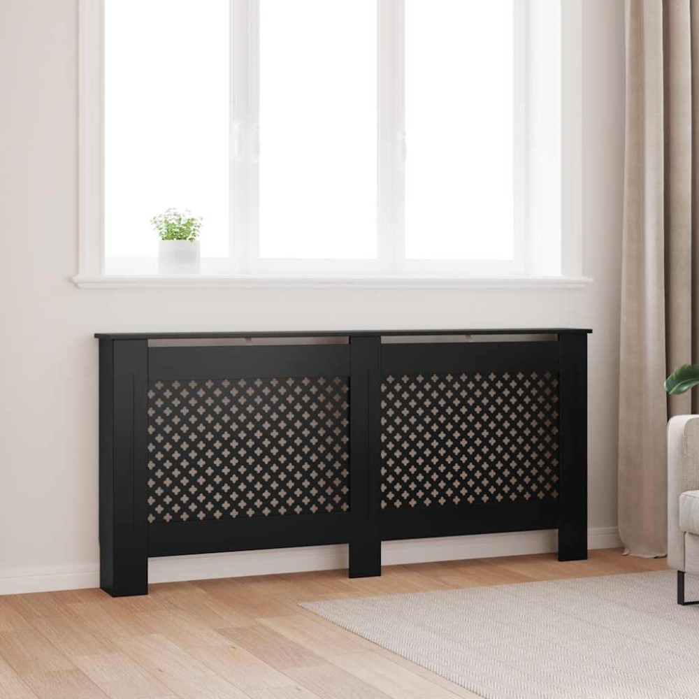 vidaXL Κάλυμμα Καλοριφέρ Μαύρο 172 x 19 x 81,5 εκ. από MDF