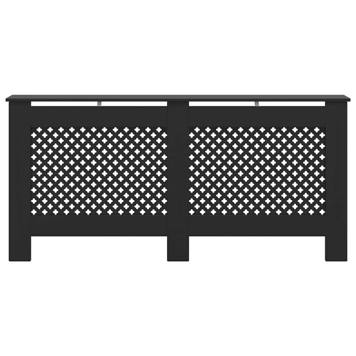 vidaXL Κάλυμμα Καλοριφέρ Μαύρο 172 x 19 x 81 εκ. από MDF