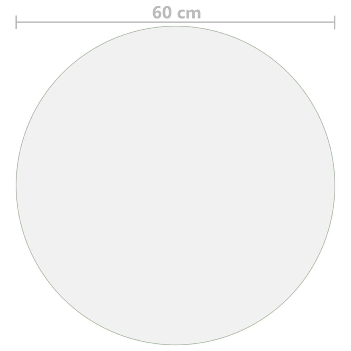 vidaXL Προστατευτικό Τραπεζιού Ματ Ø 60 εκ. / 2 χιλ. από PVC
