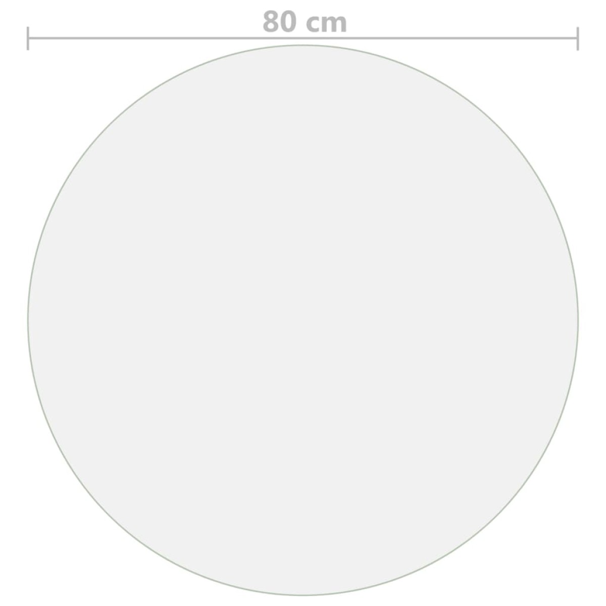 vidaXL Προστατευτικό Τραπεζιού Ματ Ø 80 εκ. / 2 χιλ. από PVC