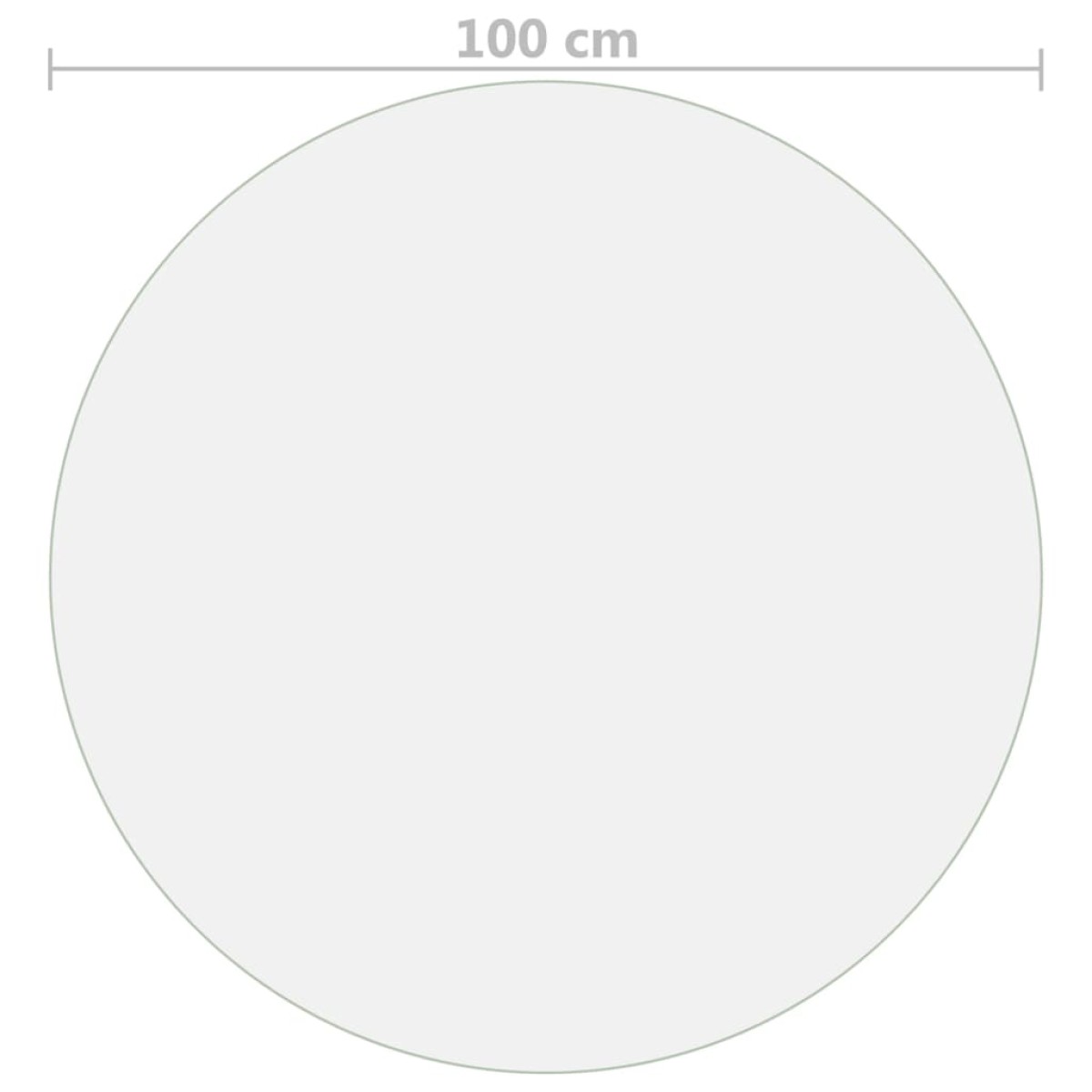 vidaXL Προστατευτικό Τραπεζιού Ματ Ø 100 εκ. / 2 χιλ. από PVC