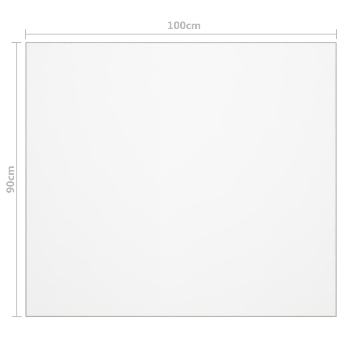 vidaXL Προστατευτικό Τραπεζιού Ματ 100 x 90 εκ. / 1,6 χιλ. από PVC