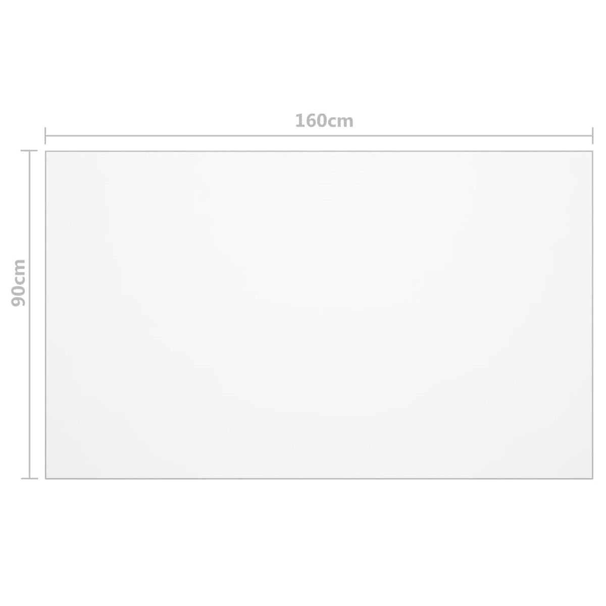 vidaXL Προστατευτικό Τραπεζιού Ματ 160 x 90 εκ. / 1,6 χιλ. από PVC