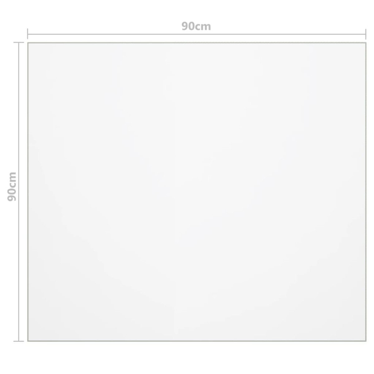vidaXL Προστατευτικό Τραπεζιού Διαφανές 90 x 90 εκ. /1,6 χιλ. από PVC