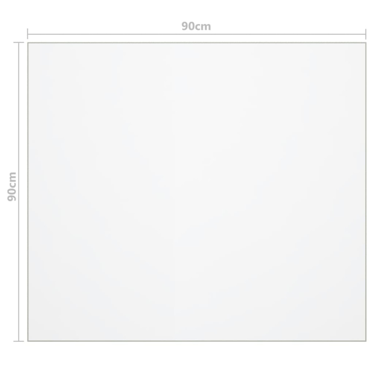 vidaXL Προστατευτικό Τραπεζιού Ματ 90 x 90 εκ. / 1,6 χιλ. από PVC