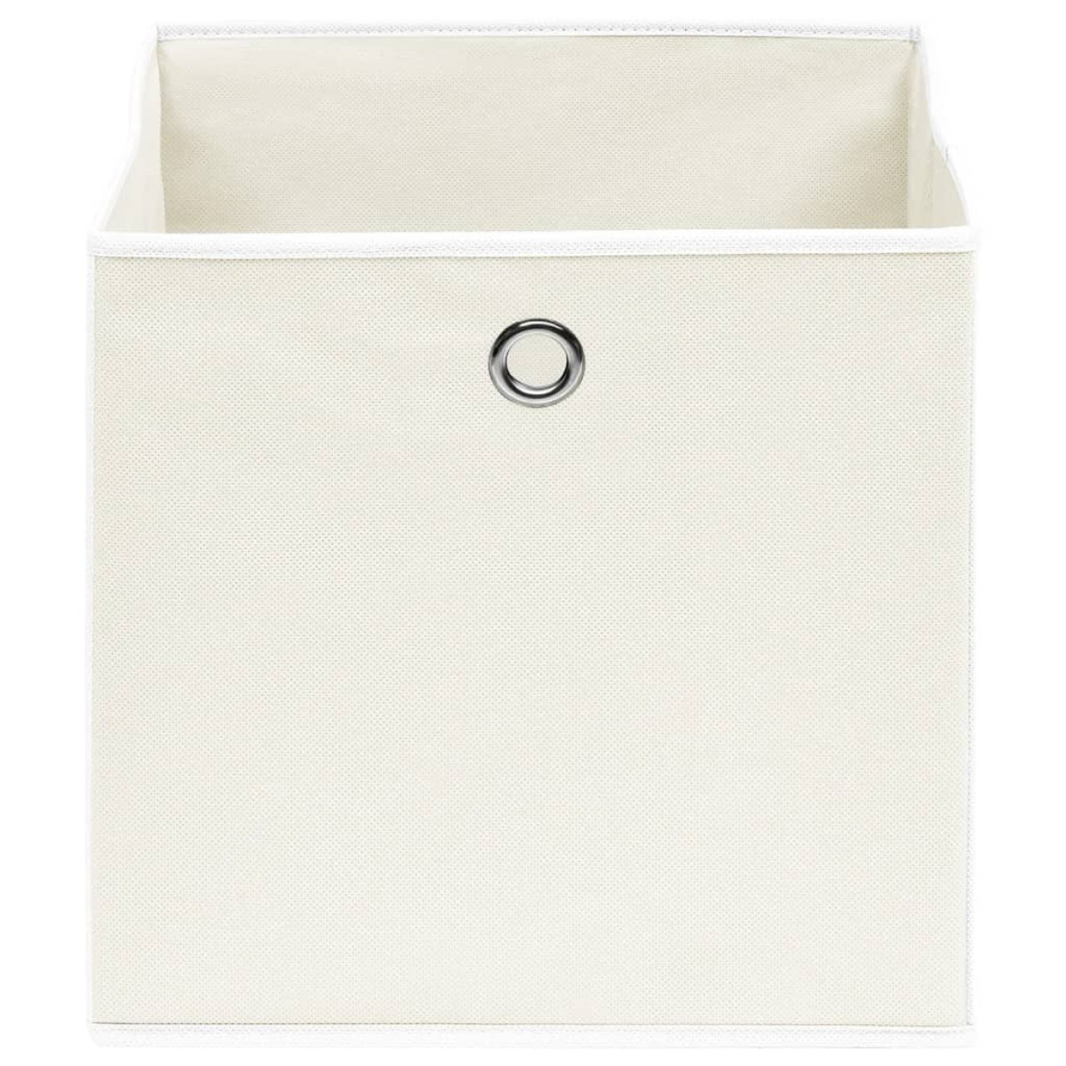 vidaXL Κουτιά Αποθήκευσης 4 τεμ. Λευκά 32 x 32 x 32 εκ. Υφασμάτινα
