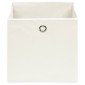 vidaXL Κουτιά Αποθήκευσης 10 τεμ. Λευκά 32 x 32 x 32 εκ. Υφασμάτινα