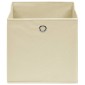 vidaXL Κουτιά Αποθήκευσης 4 τεμ. Κρεμ 32 x 32 x 32 εκ. Υφασμάτινα