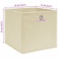 vidaXL Κουτιά Αποθήκευσης 4 τεμ. Κρεμ 32 x 32 x 32 εκ. Υφασμάτινα