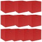 vidaXL Κουτιά Αποθήκευσης 10 τεμ. Κόκκινα 32 x 32 x 32 εκ. Υφασμάτινα