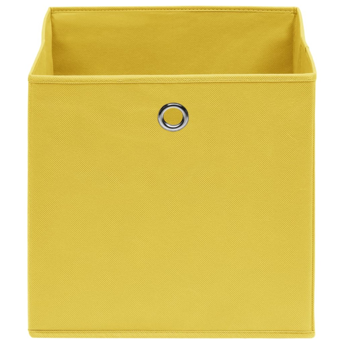 vidaXL Κουτιά Αποθήκευσης 10 τεμ. Κίτρινα 32 x 32 x 32 εκ. Υφασμάτινα