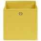 vidaXL Κουτιά Αποθήκευσης 10 τεμ. Κίτρινα 32 x 32 x 32 εκ. Υφασμάτινα