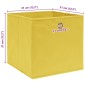 vidaXL Κουτιά Αποθήκευσης 10 τεμ. Κίτρινα 32 x 32 x 32 εκ. Υφασμάτινα