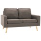 vidaXL Καναπές Διθέσιος Χρώμα Taupe Υφασμάτινος