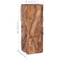 vidaXL Τραπέζι Βοηθητικό 30 x 30 x 80 εκ. από Μασίφ Ξύλο Teak