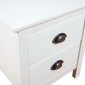 vidaXL Κομοδίνα Hill 2 Τεμ. Λευκά 46x35x49,5 εκ. από Μασίφ Ξύλο Πεύκου