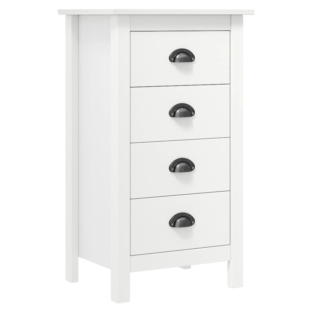 vidaXL Μπουφές Hill Λευκός 46x35x80 εκ. από Μασίφ Ξύλο Πεύκου