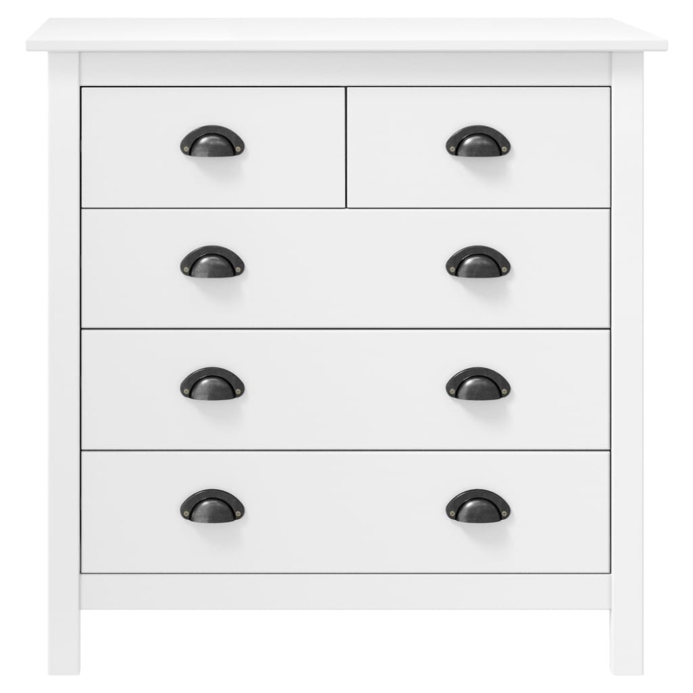 vidaXL Μπουφές Hill Λευκός 79x40x80 εκ. από Μασίφ Ξύλο Πεύκου