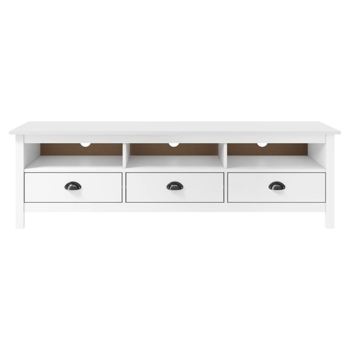 vidaXL Έπιπλο Τηλεόρασης Hill Λευκό 158x40x47 εκ. Ξύλο Πεύκου