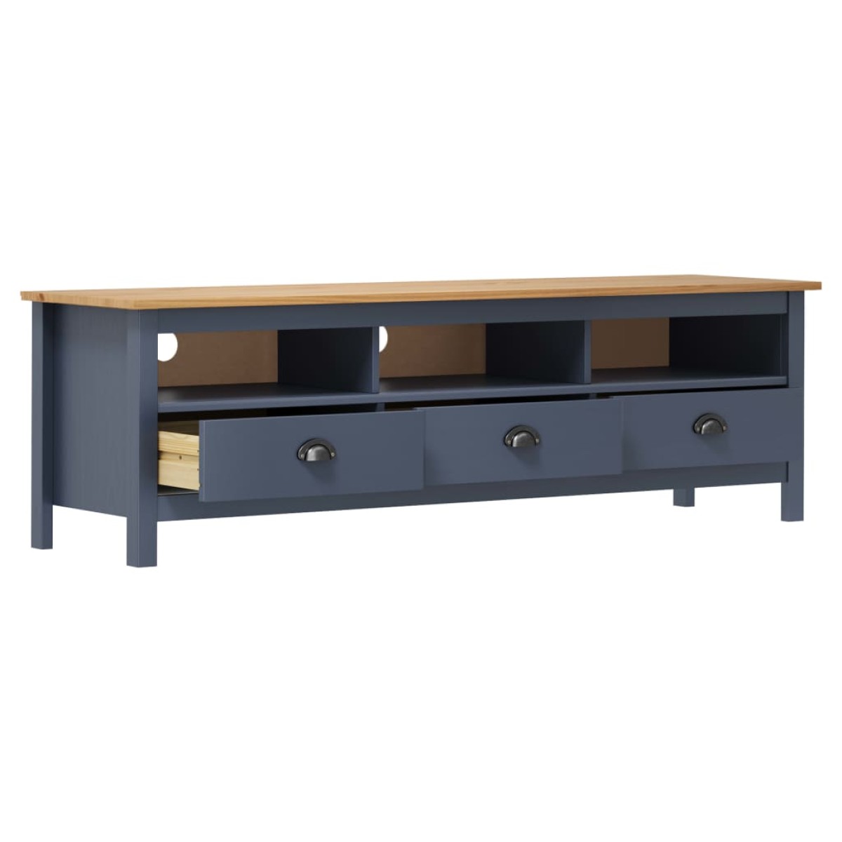 vidaXL Έπιπλο Τηλεόρασης Hill Γκρι 158x40x47 εκ. Ξύλο Πεύκου