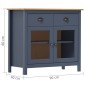 vidaXL Μπουφές Hill Γκρι 90x40x80 εκ. από Μασίφ Ξύλο Πεύκου