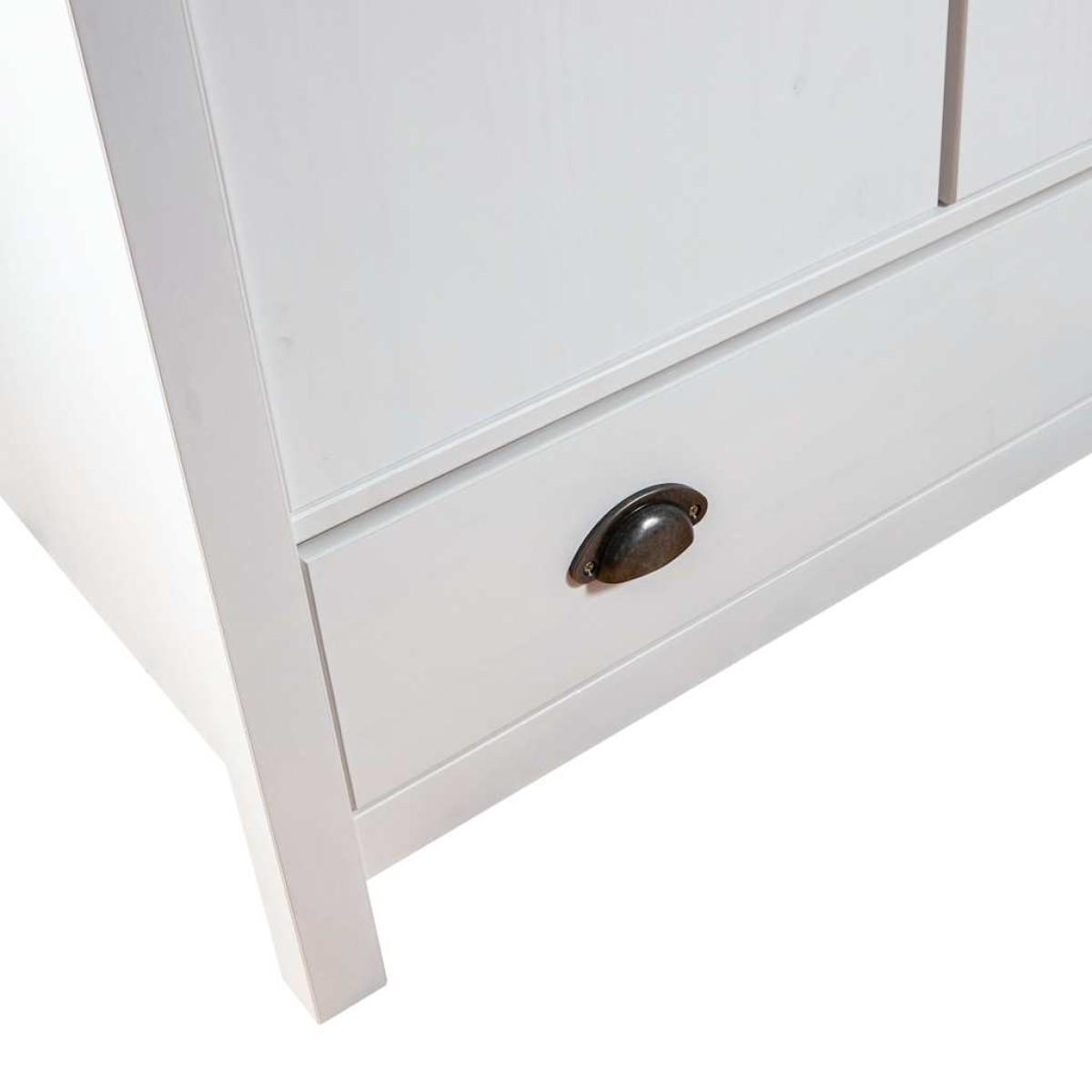 vidaXL Ντουλάπα Hill Δίφυλλη Λευκή 89x50x170 εκ. Μασίφ Ξύλο Πεύκου