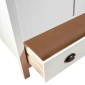 vidaXL Ντουλάπα Hill Δίφυλλη Λευκή 89x50x170 εκ. Μασίφ Ξύλο Πεύκου