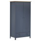 vidaXL Ντουλάπα Hill Δίφυλλη Γκρι 89x50x170 εκ. Μασίφ Ξύλο Πεύκου
