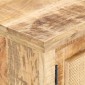 vidaXL Τραπεζάκι Σαλονιού 90x50x35 εκ Μασίφ Ξύλο Μάνγκο/Φυσικό Καλάμι