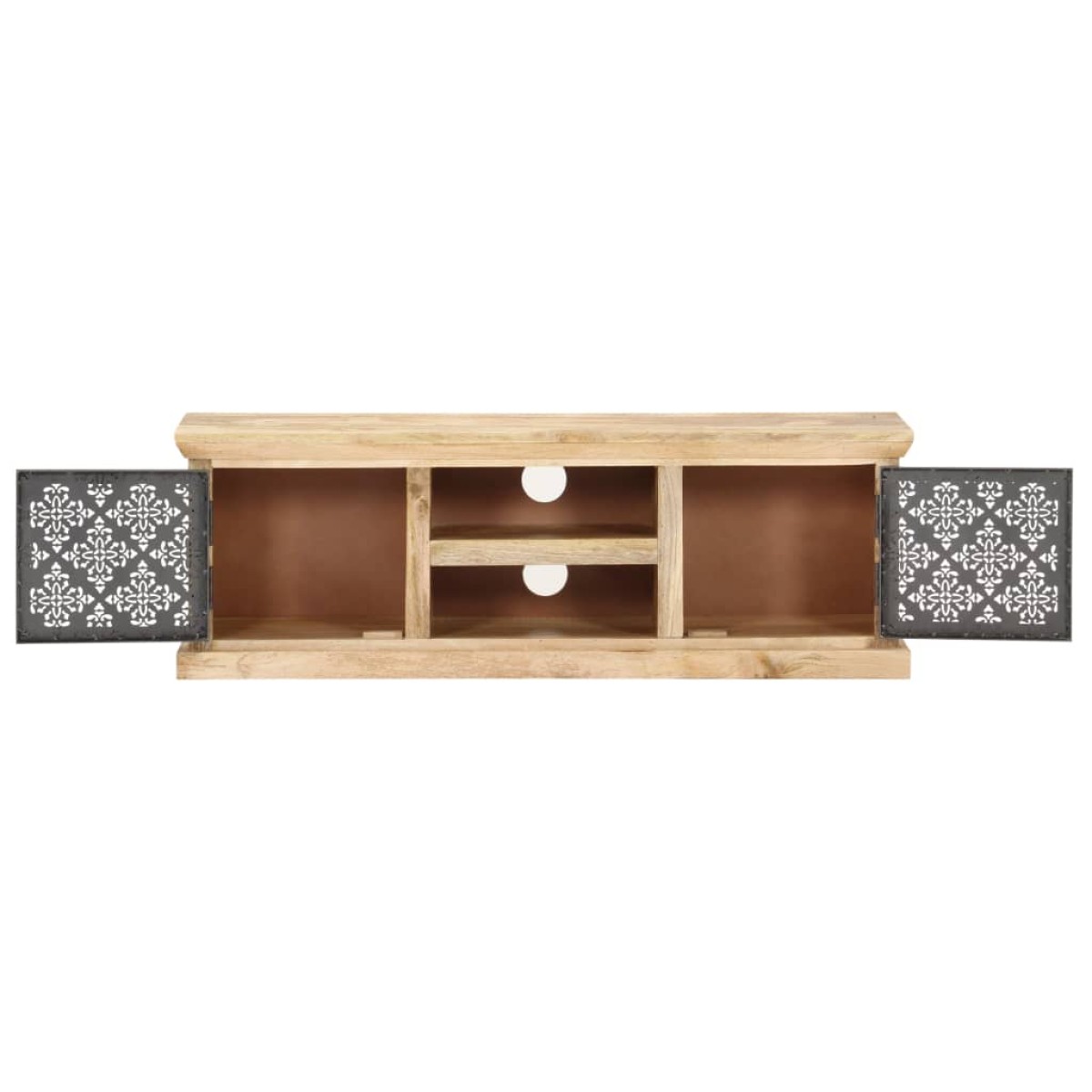 vidaXL Έπιπλο Τηλεόρασης με Ατσάλινες Πόρτες 120x30x40 εκ. Ξύλο Μάνγκο