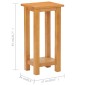 vidaXL Τραπέζι Βοηθητικό 27 x 24 x 55 εκ. από Μασίφ Ξύλο Δρυός
