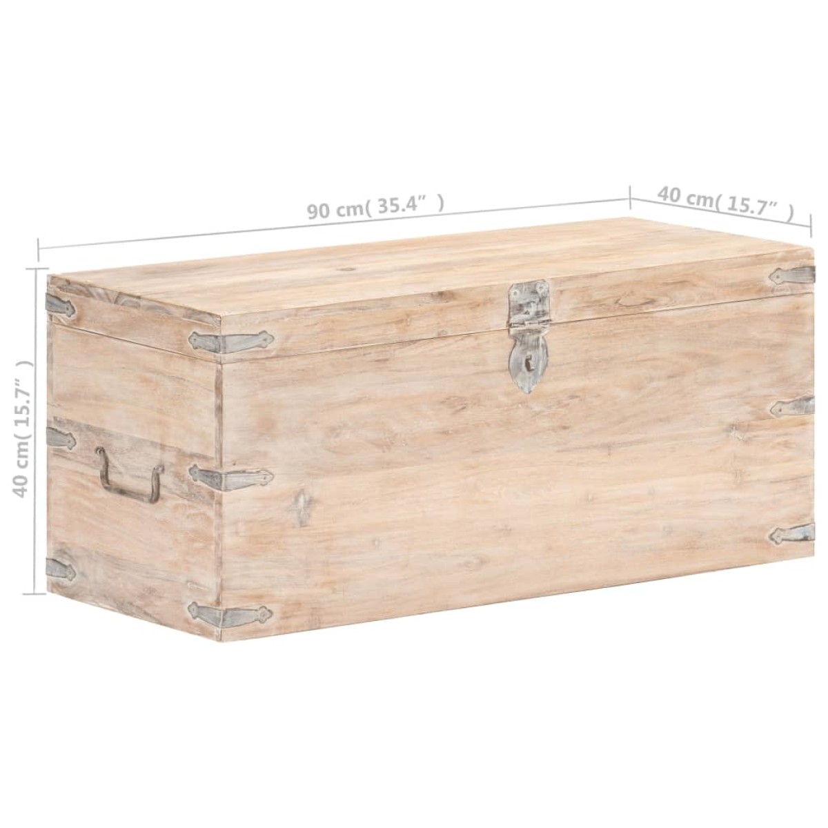 vidaXL Μπαούλο 90 x 40 x 40 εκ. από Μασίφ Ξύλο Ακακίας