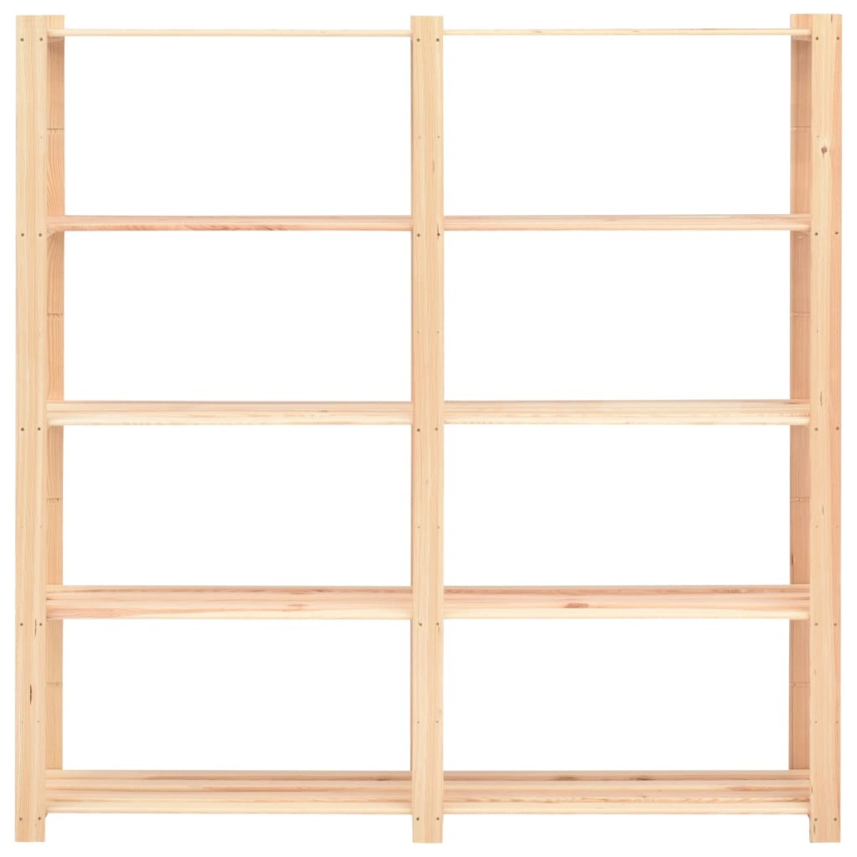 vidaXL Ραφιέρες 5 Επιπέδων 10τεμ 500 κ 170x38x170 εκ Μασίφ Ξύλο Πεύκου