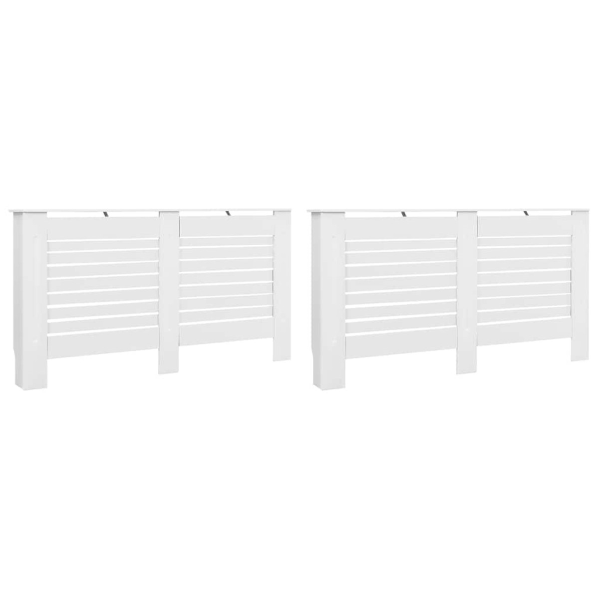 vidaXL Καλύμματα Καλοριφέρ 2 τεμ. Λευκά 152 x 19 x 81,5 εκ. από MDF