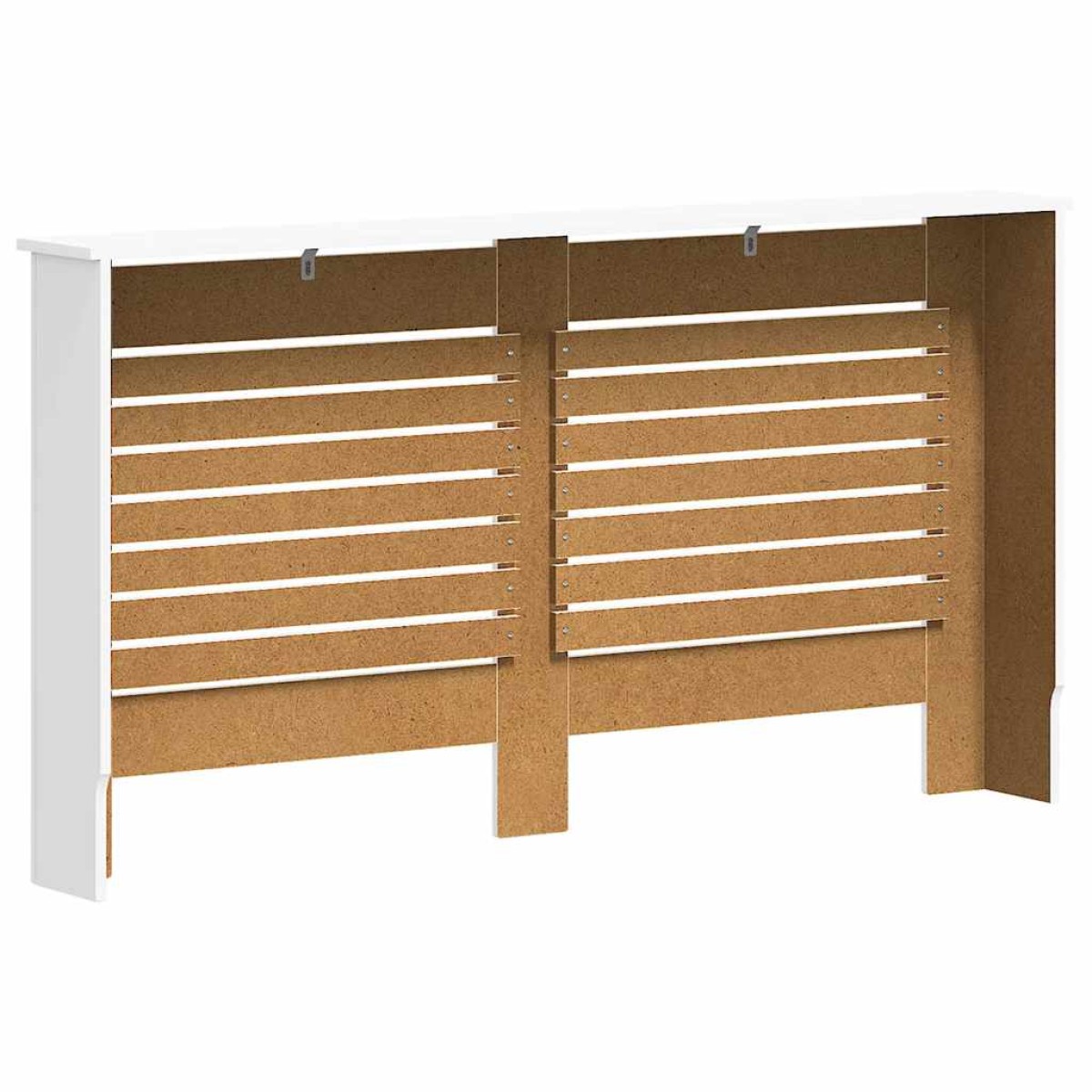 vidaXL Καλύμματα Καλοριφέρ 2 τεμ. Λευκά 152 x 19 x 81,5 εκ. από MDF