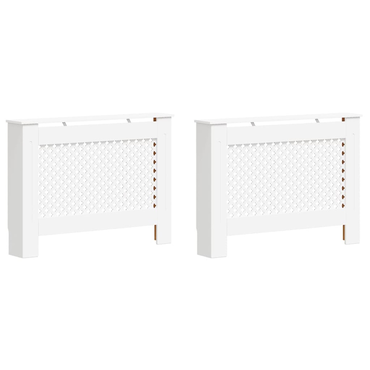 vidaXL Καλύμματα Καλοριφέρ 2 τεμ. Λευκά 112 x 19 x 81,5 εκ. από MDF