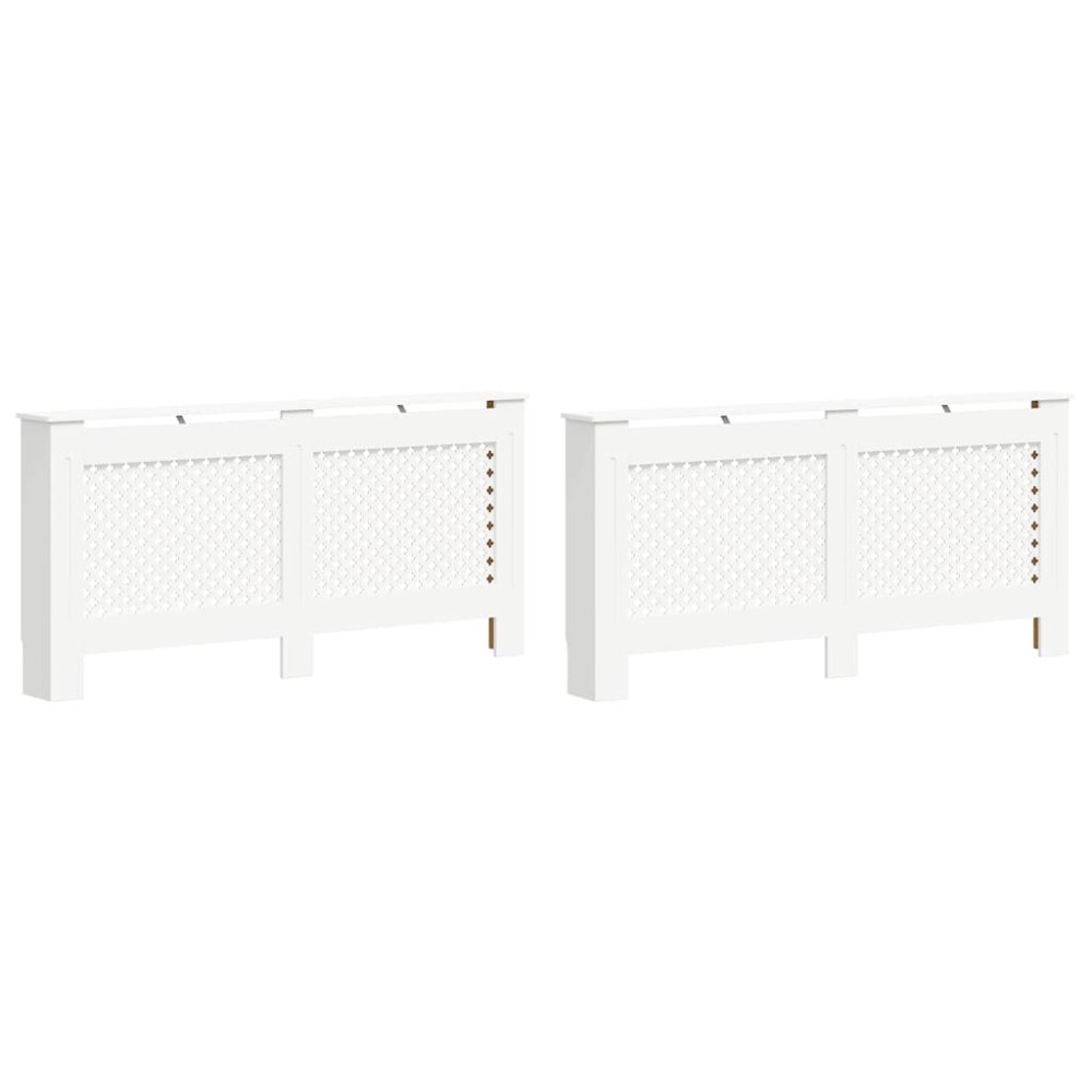 vidaXL Καλύμματα Καλοριφέρ 2 τεμ. Λευκά 172 x 19 x 81,5 εκ. από MDF