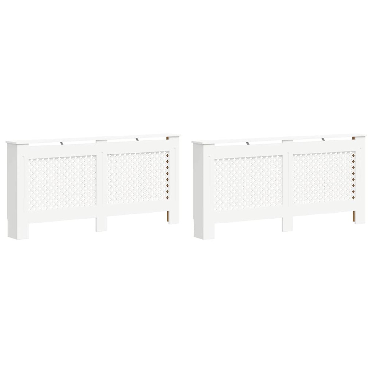 vidaXL Καλύμματα Καλοριφέρ 2 τεμ. Λευκά 172 x 19 x 81,5 εκ. από MDF