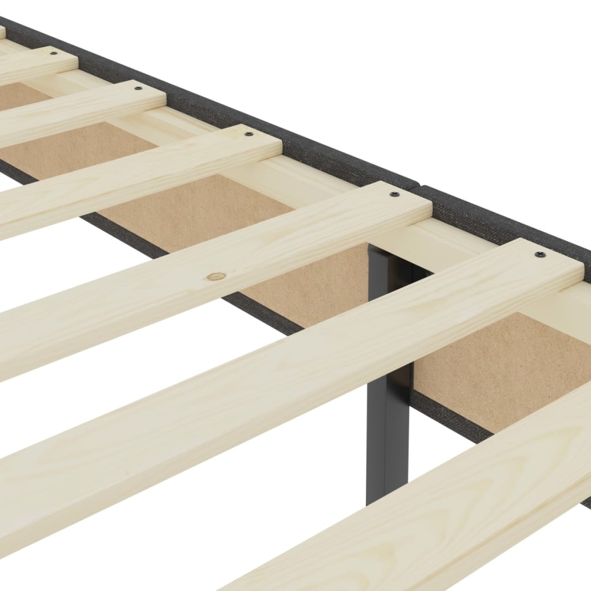 vidaXL Κρεβάτι Boxspring Σκούρο Γκρι 140 x 200 εκ. Υφασμάτινο